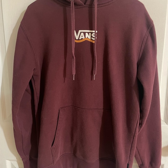 Vans Burgundy Hoodie with Graphic Design - Picture 2 of 5